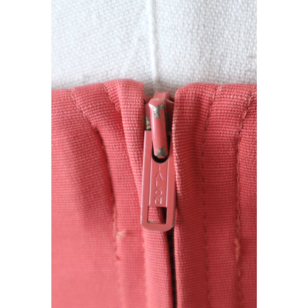 Vintage 1950s Size XS Sweetheart Draped Sheath One Piece Bathing Suit Coral Pink - Picture 8 of 10
